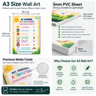 "My Morning Affirmations" Kids Frameless Wall Art
