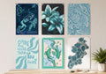 Coastal Serenity & Deep Blue Aesthetic Wall Art Set (6-Pack) | Frameless A4 Prints