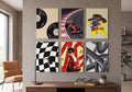 Grand Prix & Motorsport Aesthetic PVC Wall Art Set (6-Pack) | Frameless A4 Rigid Boards