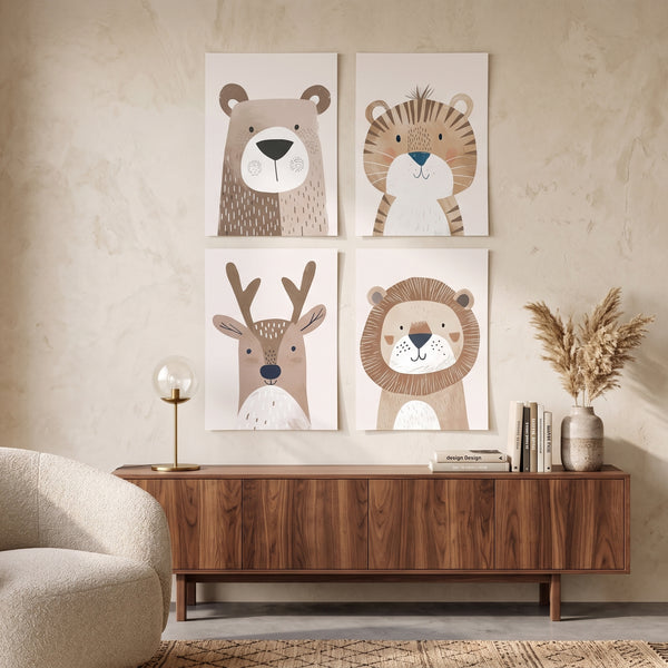 Boho Neutral Safari & Woodland Animal Nursery