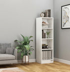 Modern 4-Tier Open Bookshelf & Storage Display Rack | Multipurpose Home & Office Decor