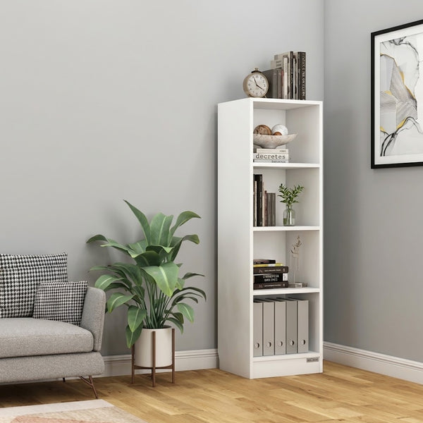 Modern 4-Tier Open Bookshelf & Storage Display Rack | Multipurpose Home & Office Decor