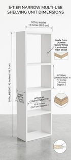 Modern 4-Tier Open Bookshelf & Storage Display Rack | Multipurpose Home & Office Decor